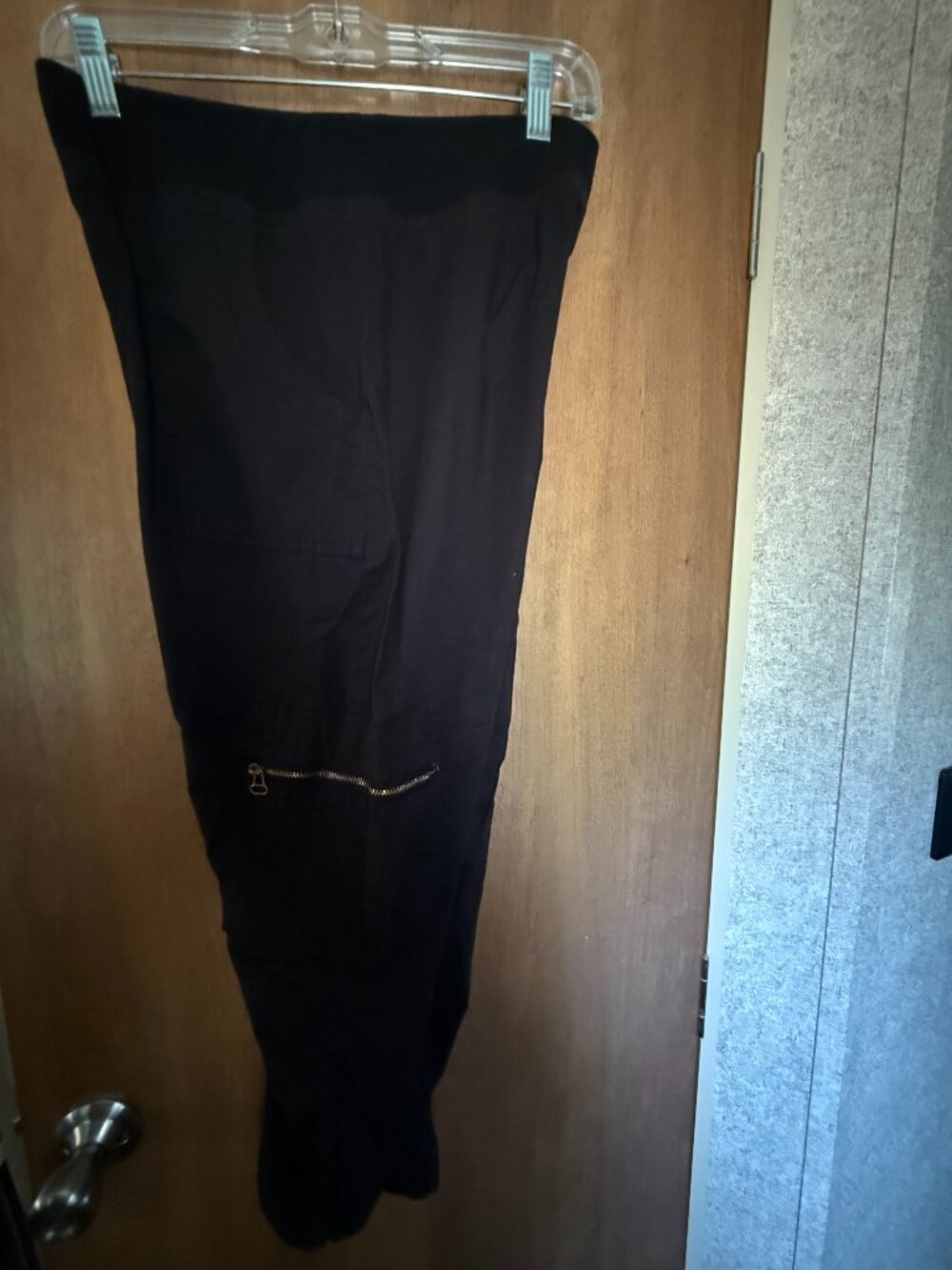 Wearables Womens Capri Pants Black Cotton Blend Pull On Size Small